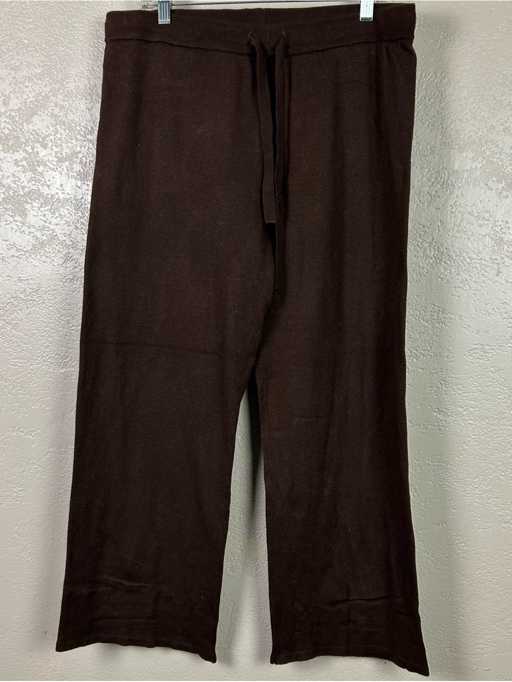 Choice 5 for $30 Women's Wide Leg Knit Drawstring Pants - Brown